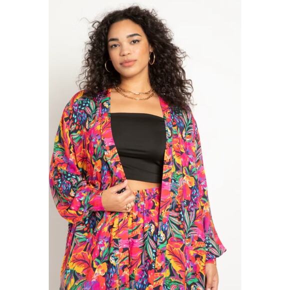Vibrant Floral Swim Cover-Up - Picture 3 of 9